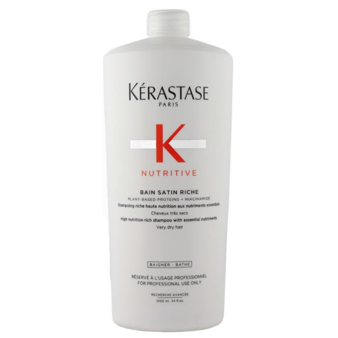 Kérastase Bain Satin Riche 1000ml LOREAL KER NUTRITIVE BAIN SATIN RICHE VERY DRY HAIR 1L : Amazon.sg